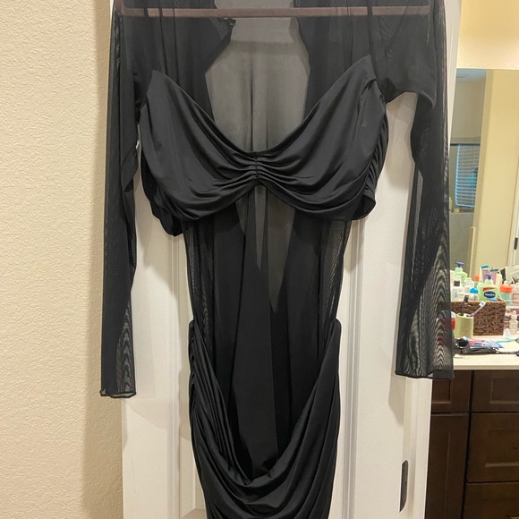 OhPolly black mesh mini dress - Picture 2 of 7